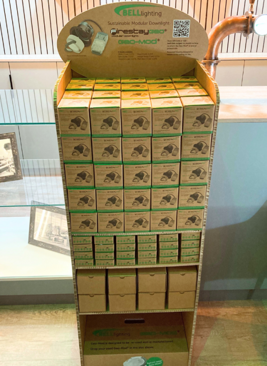 free standing product display units made by CSD Print