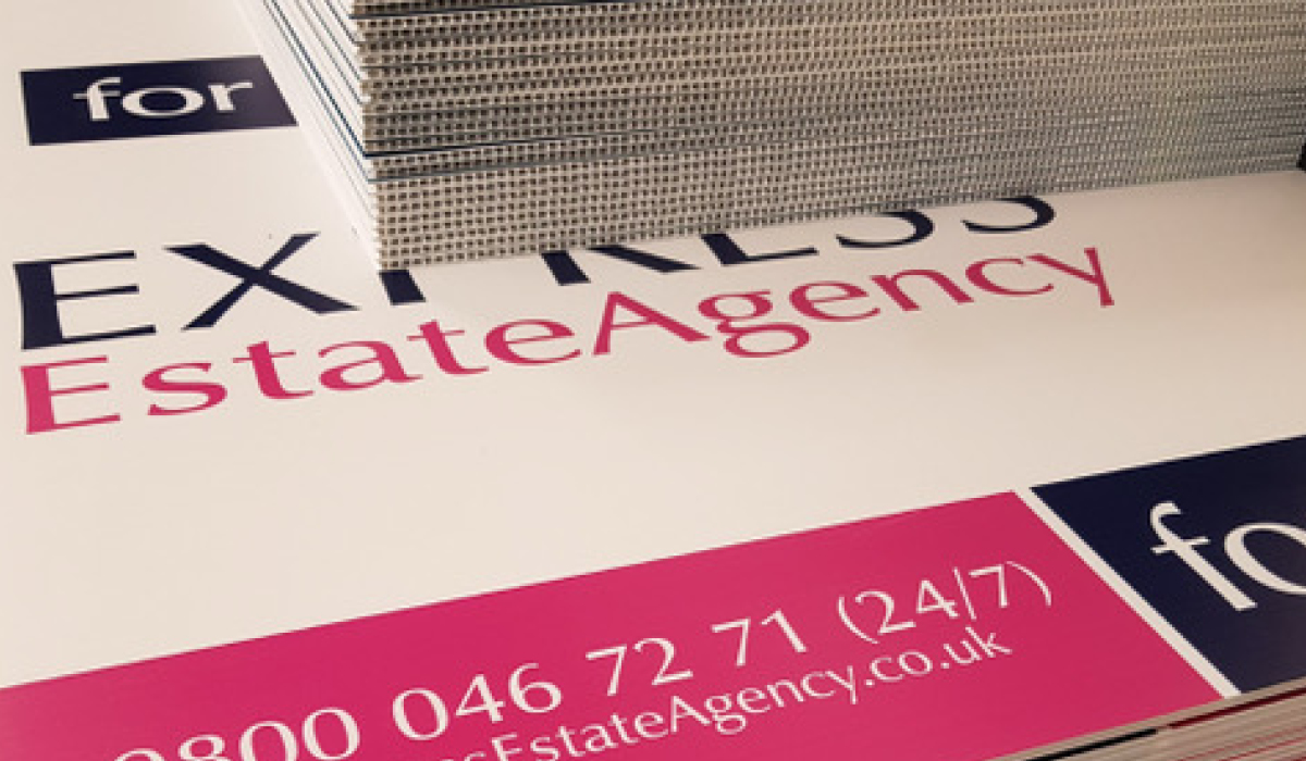 Estate Agency Retail Sign Printing